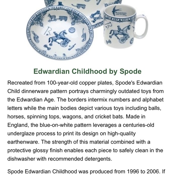 Spode Edwardian Childhood 2 Pc Set Bowl & Mug - Picture 14 of 15